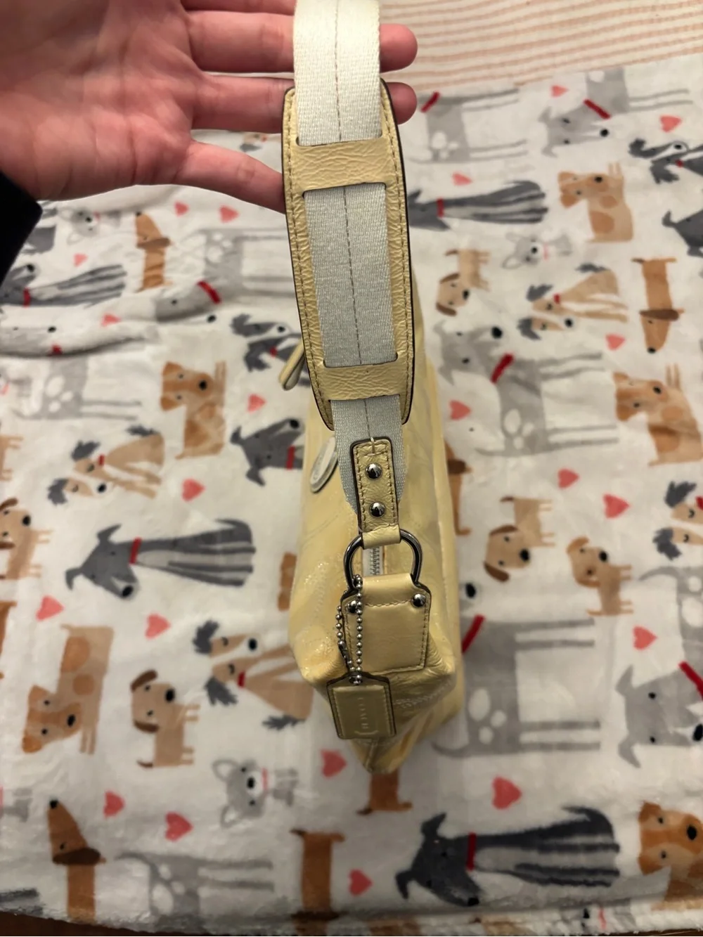 Coach Yellow Leather Shoulder Hobo Bag